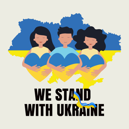 Global Awareness about the War in Ukraine Instagramデザインテンプレート