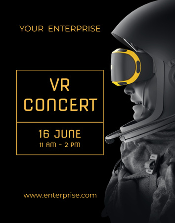 Astronaut in VR Glasses Poster 22x28in Design Template