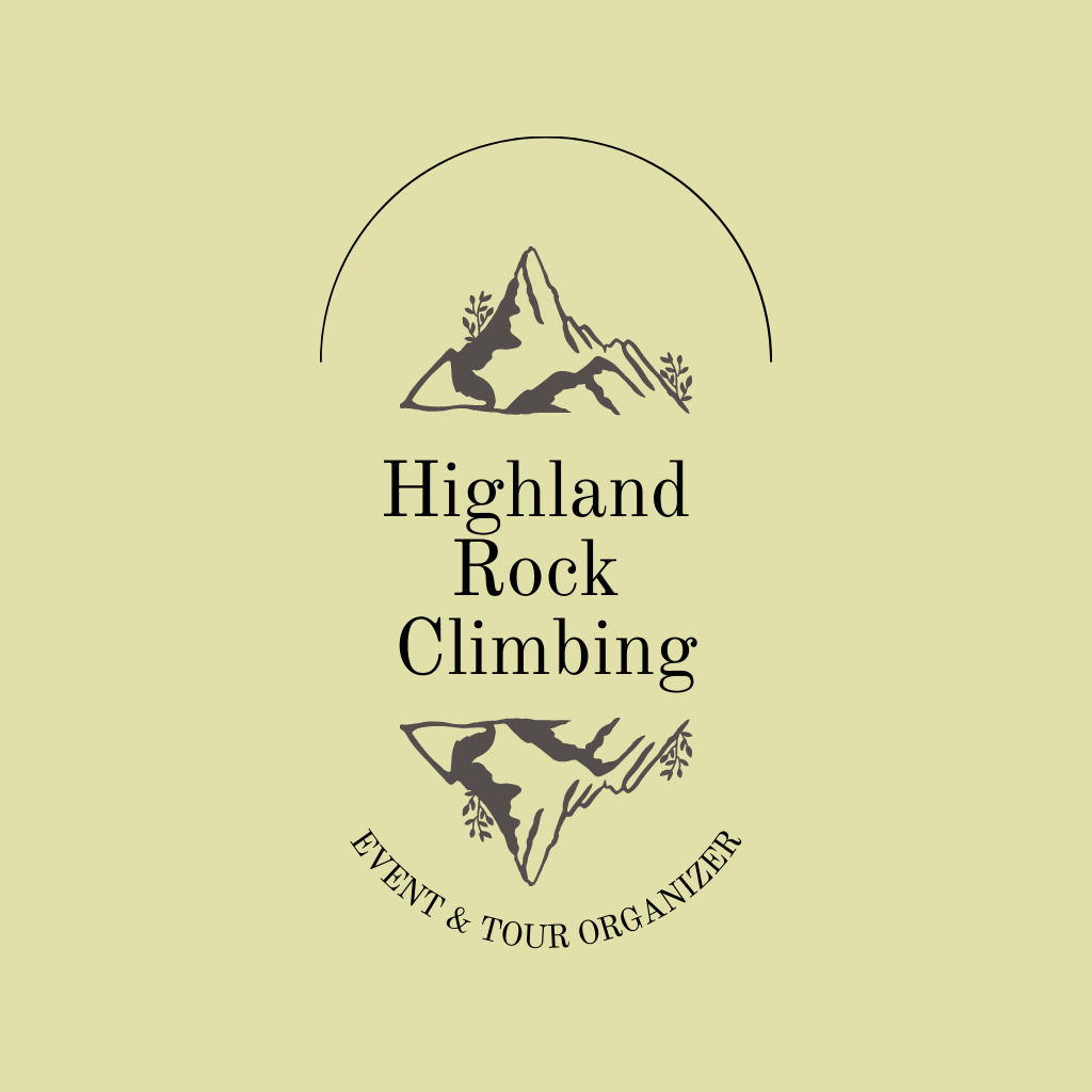 Organization of Alpine Mountaineering Tours Logo Design Template
