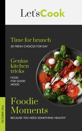 Suggestion of Various Fresh Food Recipes for Brunch Book Cover Design Template