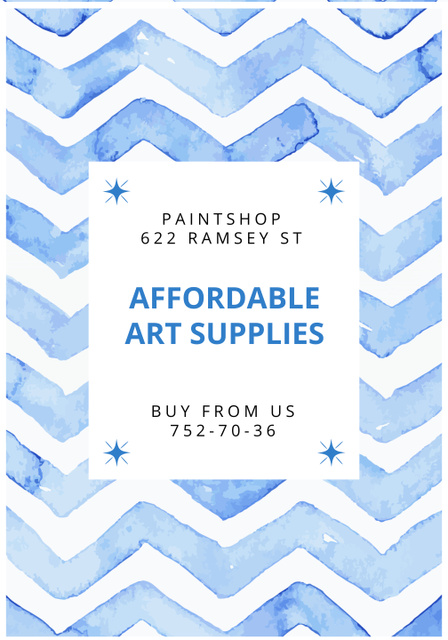 Limited-Time Art Tools Offer With Watercolor Pattern Poster 28x40in Design Template