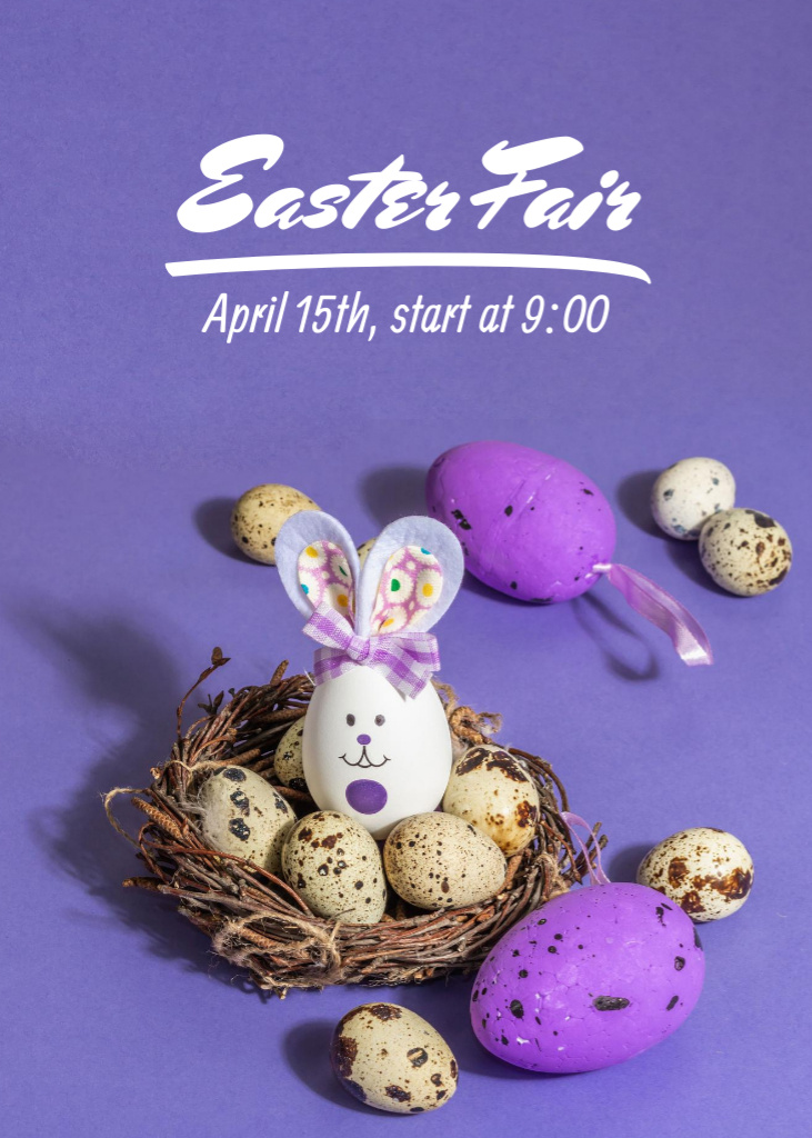 Modèle de visuel Spring Easter Fair with Festive Eggs - Flayer