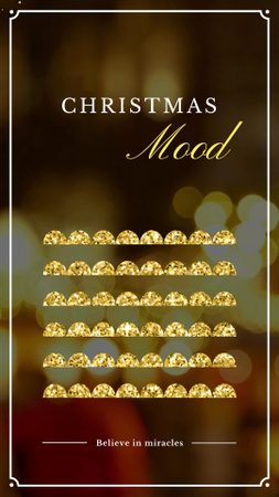 Szablon projektu Christmas card with Shiny Glitter Instagram Video Story