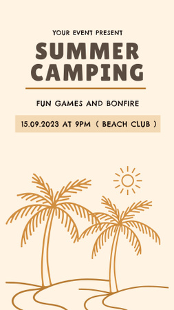 Summer Event Camping  Instagram Story Design Template