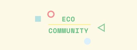Eco Community Announcement Facebook cover tervezősablon