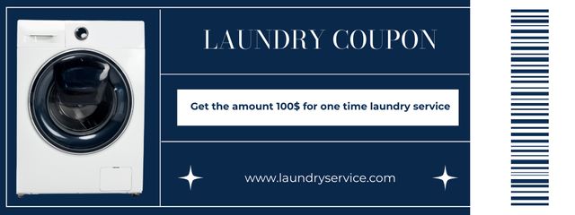 Offer Discounts on Laundry Service Couponデザインテンプレート