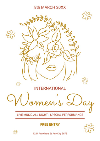 Special Event Devoted to International Women's Day Poster Design Template