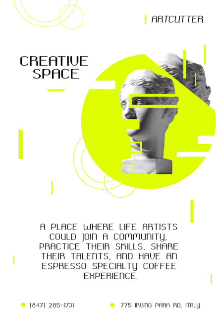 Ontwerpsjabloon van Poster 28x40in van Vibrant Art Community And Space Promotion