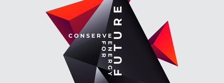 Concept of Conserve energy for future Facebook cover Šablona návrhu