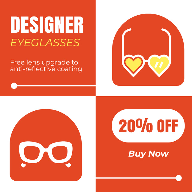 Modèle de visuel Discount on Sunglasses with Optional Lens Upgrade Service - Instagram AD