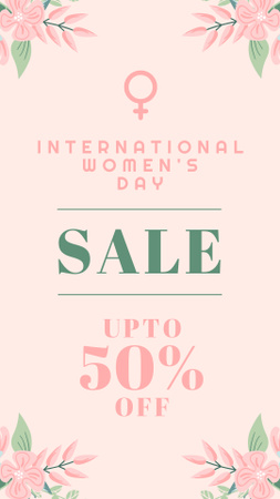 Designvorlage Sale on International Women's Day für Instagram Story