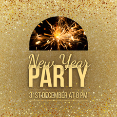 Sparkling New Year Party Announcement