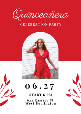 Quinceañera Party Invitation Invitation Design Template