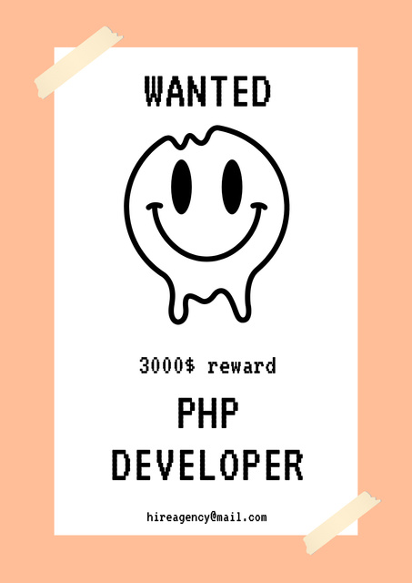 Vacancy Ad with Cute Emoji Posterデザインテンプレート