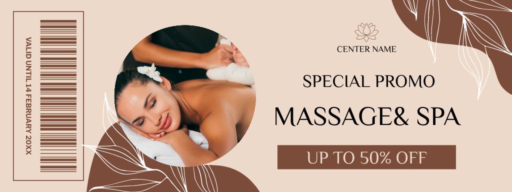 Template di design Discount on Wellness Massage Services Coupon