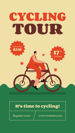 Designvorlage Einladung zur Radtour für Instagram Story
