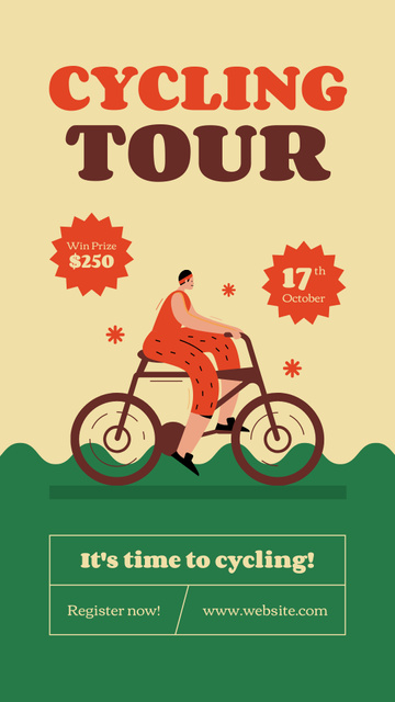 Cycling Tour Invitation Instagram Story – шаблон для дизайна