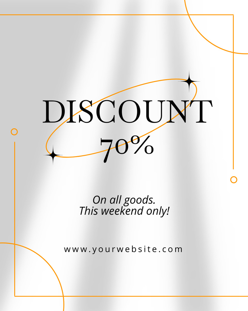 Weekend Discount on Sale Instagram Post Vertical – шаблон для дизайна