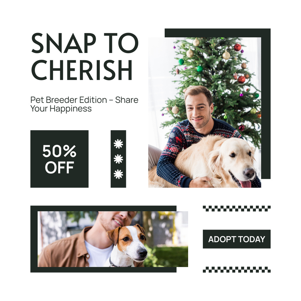 Ontwerpsjabloon van Instagram AD van Exclusive Dogs from Pet Breeders