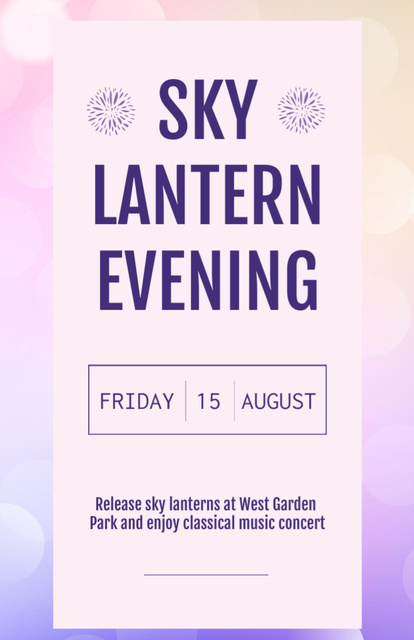 Colorful Sky Lantern Evening On Friday Flyer 5.5x8.5in tervezősablon