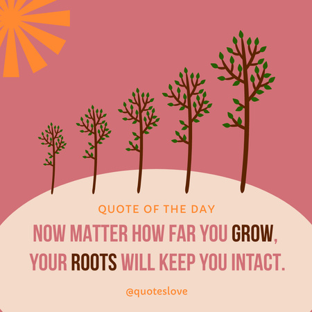 Wise Quote with Growing Trees Instagram tervezősablon