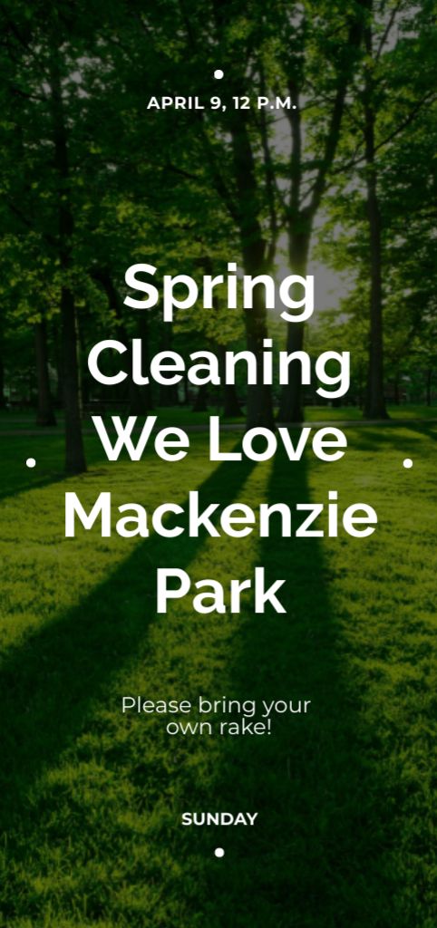 Spring Cleaning Event Invitation in Park Flyer DIN Large Modelo de Design