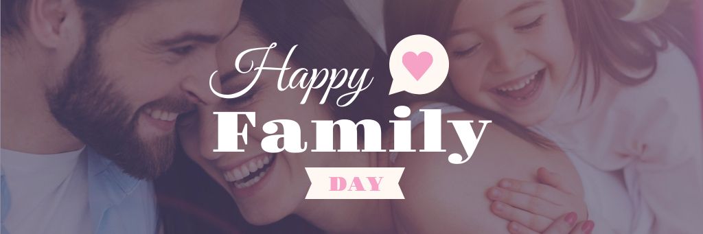 Happy Family day Greeting Email header Modelo de Design