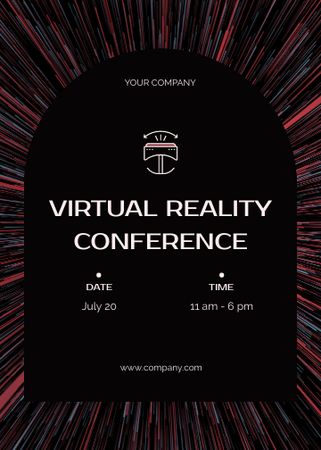 Platilla de diseño Virtual Reality Conference Announcement Invitation