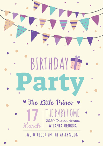 Birthday Party Bright Invitation 