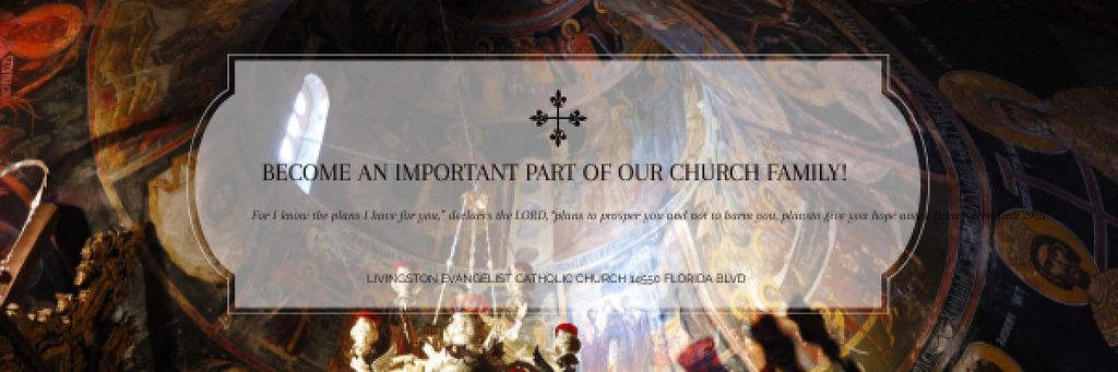 Evangelist Catholic Church Invitation Email header – шаблон для дизайна