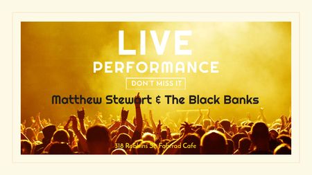 Live Performance Announcement Crowd at Concert Title Design Template