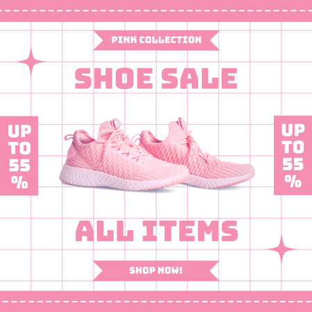 Platilla de diseño Discount on All Items of Shoes Instagram AD