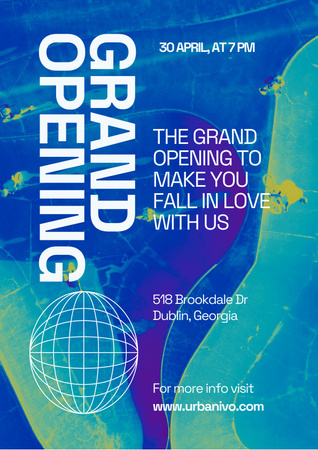 Designvorlage Grand Opening Announcement für Poster