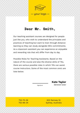 Letter to School Letterhead – шаблон для дизайна