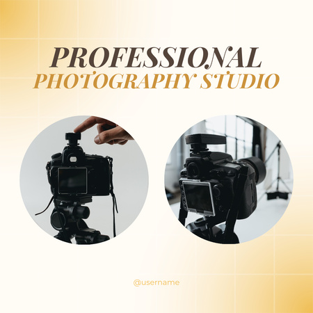 Professzionális fotóstúdió szolgáltatásajánlat Instagram tervezősablon