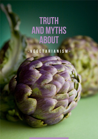 Truth and myths about vegetarianism Poster Design Template