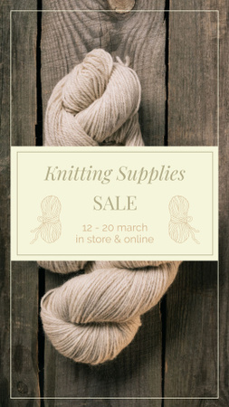Designvorlage Knitting Yarn Sale für Instagram Story