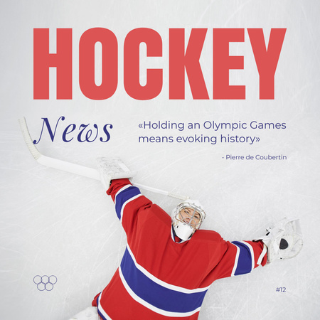 Plantilla de diseño de Olympics Hockey Tournament Instagram 