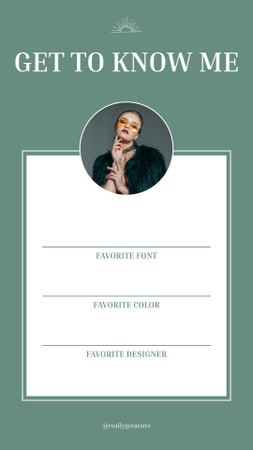 Get To Know Me Instagram Story Design Template