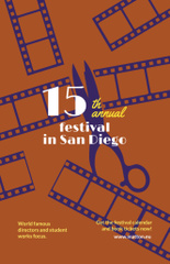 Movies Festival Ad with Film Strips