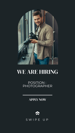 We are Hiring Photographer Instagram Story Design Template