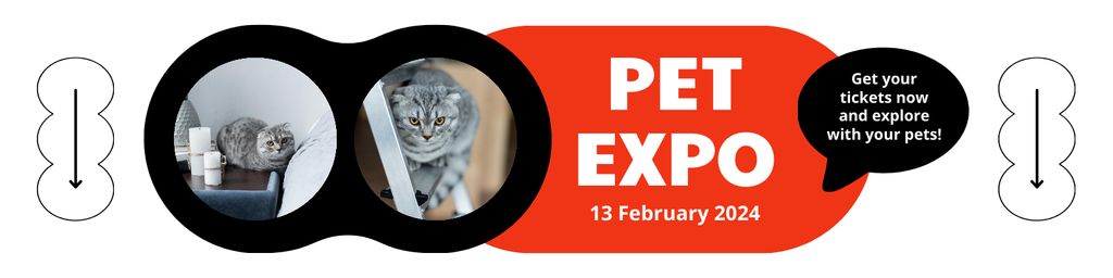 Ontwerpsjabloon van Twitter van Unforgettable Exhibition of Pedigree Cats