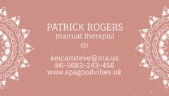 Offer of Manual Therapist Services