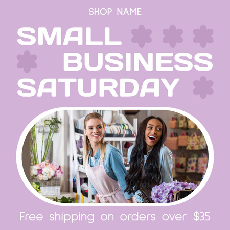 Free Delivery Offer at Local Flower Shop Instagram Design Template