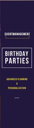 Birthday Party Company Service Offer Skyscraper – шаблон для дизайна
