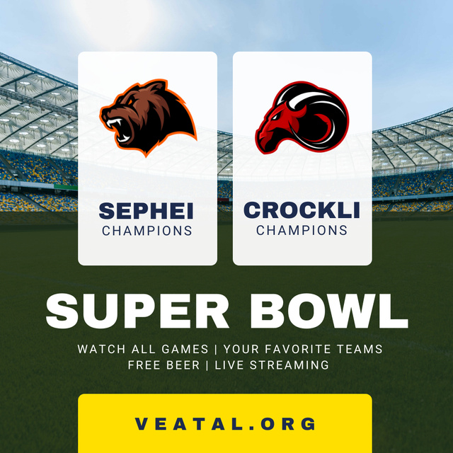 Designvorlage Super Bowl Match Announcement Stadium View für Instagram