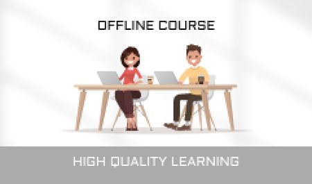 Platilla de diseño Educational Courses Ad Business card