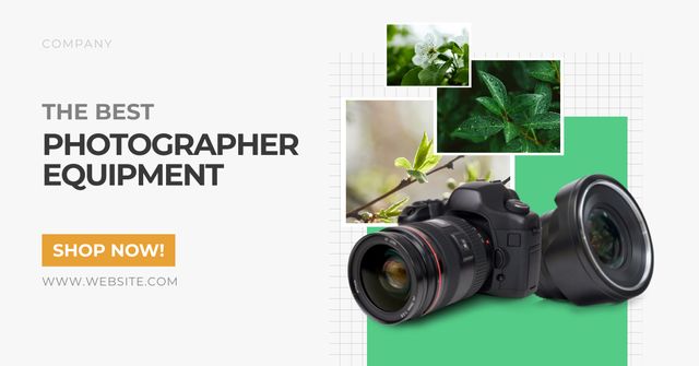 Modèle de visuel Photographer Equipment Ad - Facebook AD