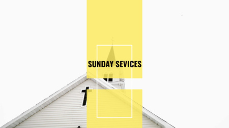 Facade of Church with Cross in White Youtube Design Template