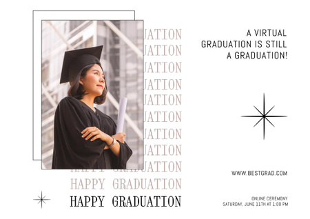 Plantilla de diseño de Graduation Party Announcement Poster B2 Horizontal 